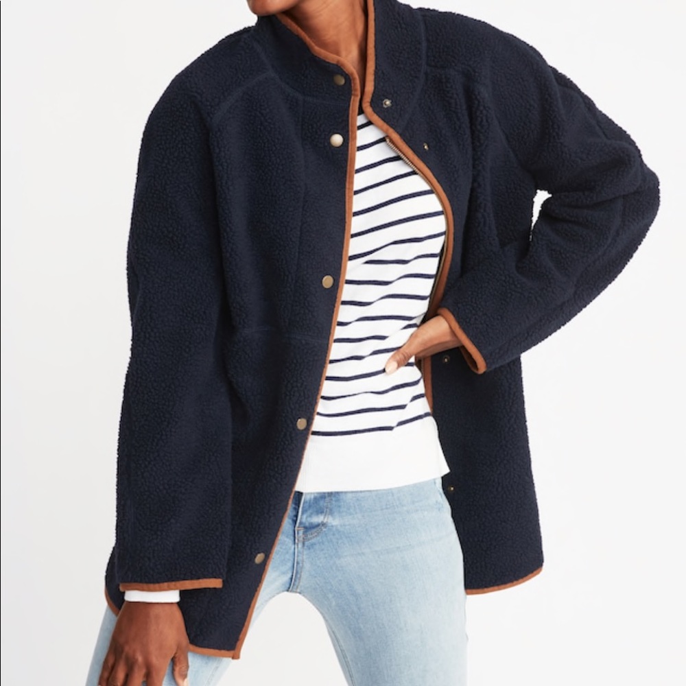 ON Long Sherpa Women’s Faux Suede Lined Coat